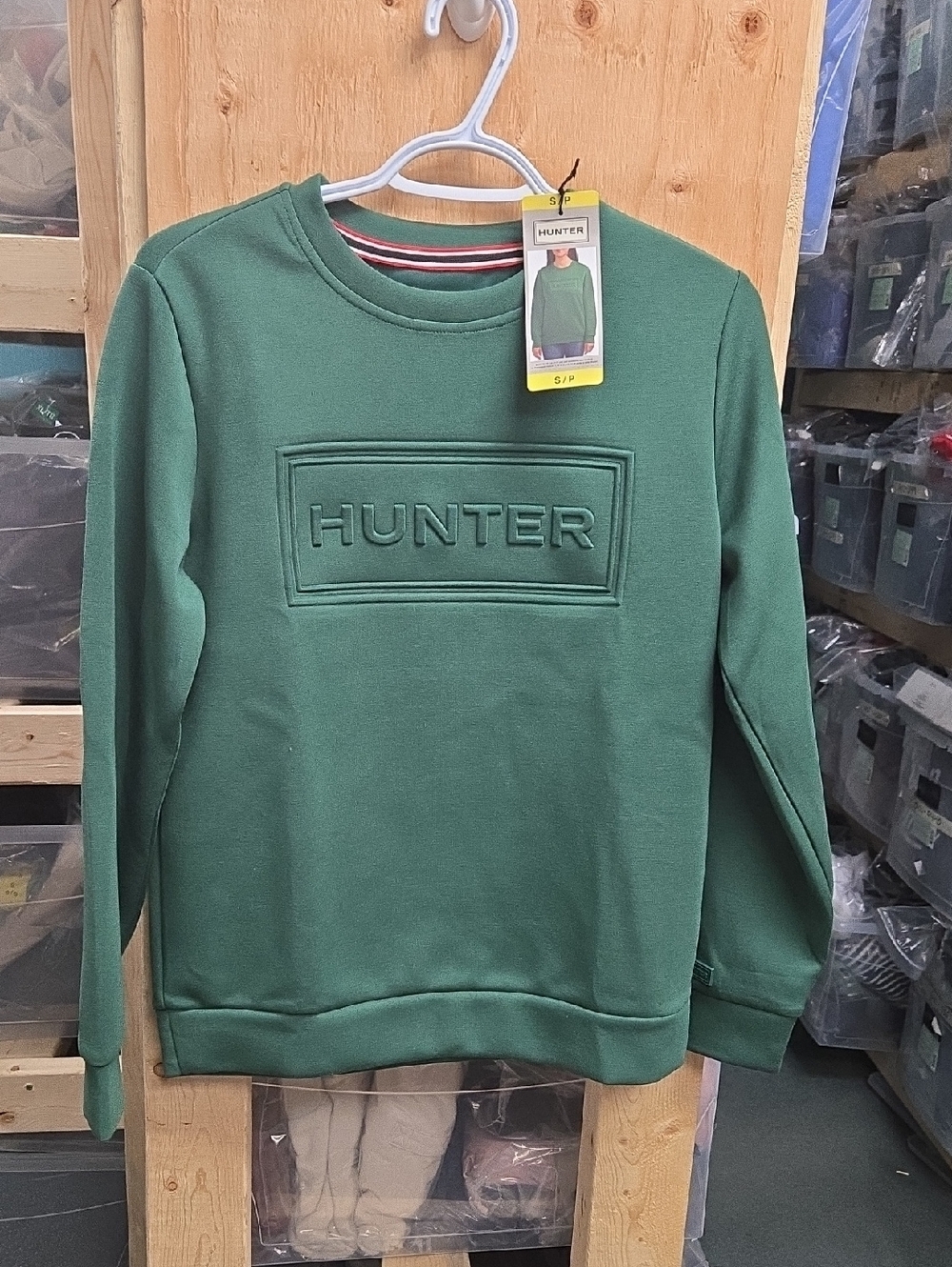 Hunter Size S Green Crew Neck Sweatshirt